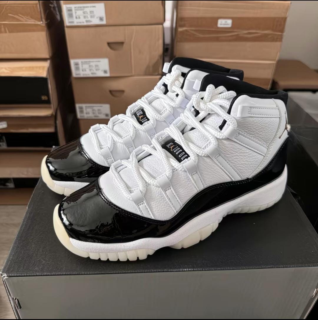 New AJ11 high-top 11 basketball shoes Concord white low-top